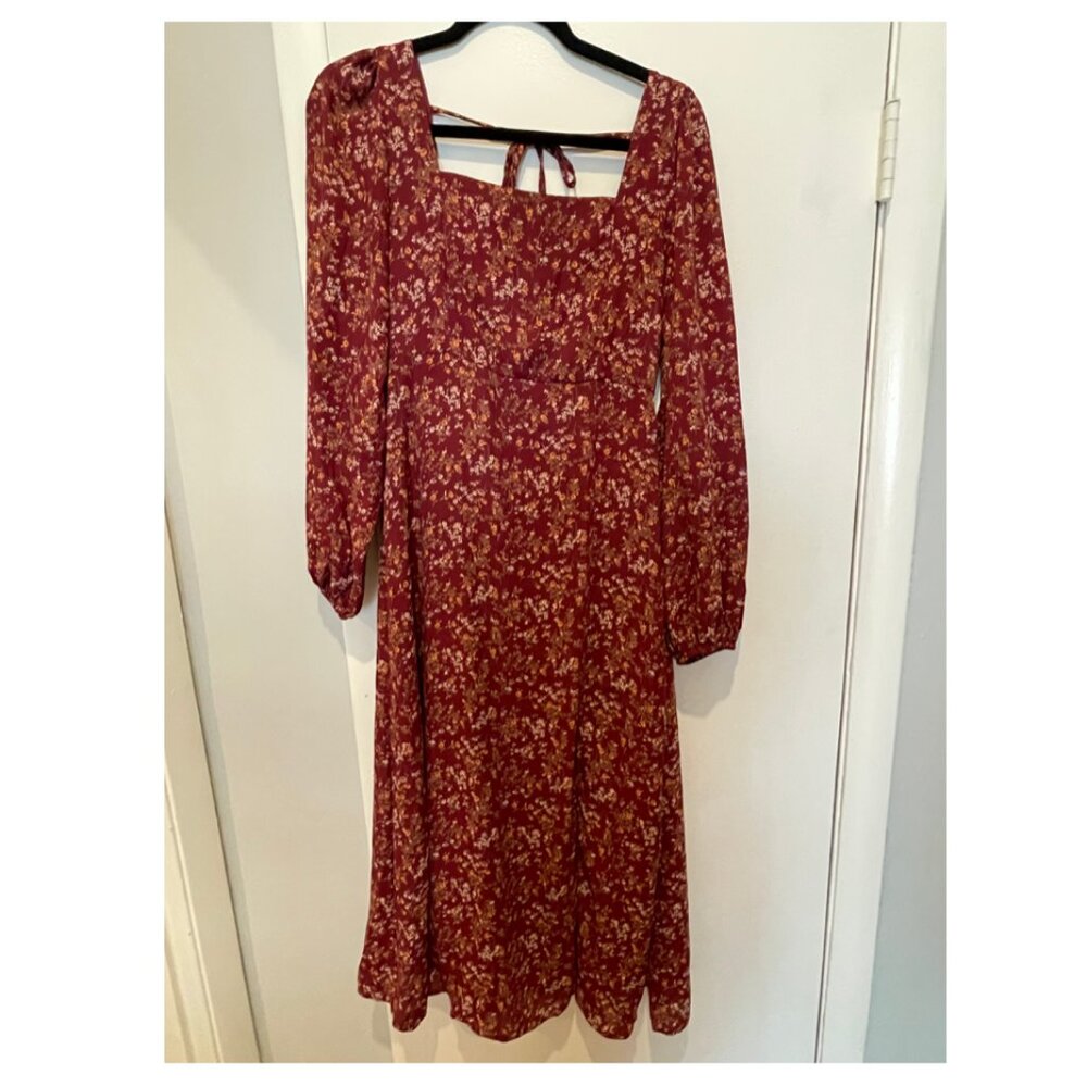 Long sleeve floral maxi dress